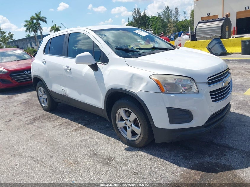 2016 Chevrolet Trax VIN KL7CJNSB9GB639978 IAAI salvage auction — RIGHT SIDE, Clear (Florida), sold $1,200 on 2026-07-09 (photo 1)