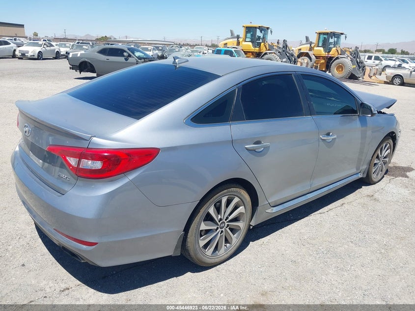 2017 Hyundai Sonata VIN 5NPE34AF7HH513042 IAAI salvage auction — FRONT END, Salvage (California), sold $850 on 2026-07-09 (photo 4)