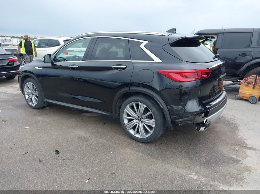 2021 Infiniti Qx50 VIN 3PCAJ5CB6MF101904 IAAI salvage auction — LEFT REAR, Salvage (Nebraska), sold $9,750 on 2026-08-06 (photo 3)