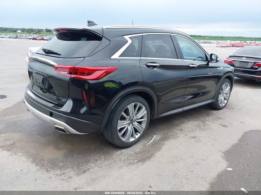 2021 Infiniti Qx50 VIN 3PCAJ5CB6MF101904 IAAI salvage auction — LEFT REAR, Salvage (Nebraska), sold $9,750 on 2026-08-06 (photo 4)