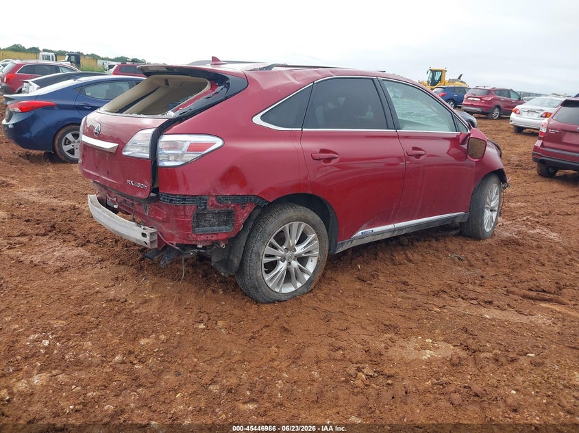 2010 Lexus Rx 450h VIN JTJBC1BA4A2013929 IAAI salvage auction — ROLLOVER, Salvage (Missouri), sold $975 on 2026-07-30 (photo 4)