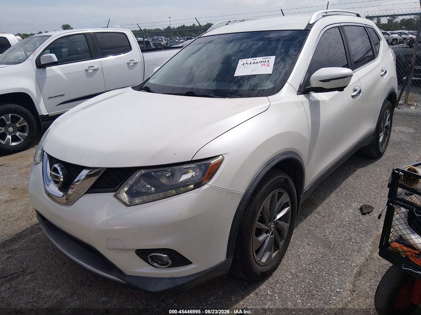 2016 Nissan Rogue VIN KNMAT2MT0GP737843 IAAI salvage auction — FRESH WATER, Salvage (Louisiana), sold $1,900 on 2026-07-14 (photo 2)