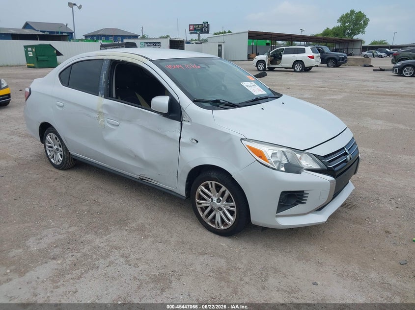 2021 Mitsubishi Mirage VIN ML32FUFJ9MHF07488 IAAI salvage auction — RIGHT SIDE, Salvage Title, sold $2,150 on 2026-07-17 (photo 1)