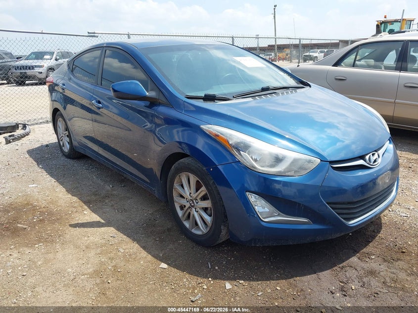 2015 Hyundai Elantra VIN KMHDH4AEXFU358148 IAAI salvage auction — THEFT, Salvage Title, sold $950 on 2026-07-22 (photo 1)
