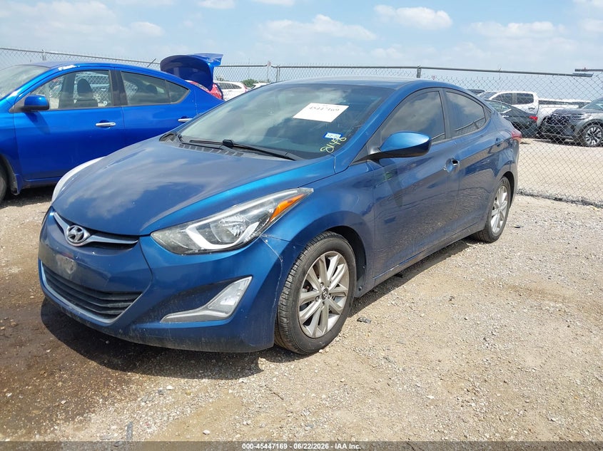 2015 Hyundai Elantra VIN KMHDH4AEXFU358148 IAAI salvage auction — THEFT, Salvage Title, sold $950 on 2026-07-22 (photo 2)