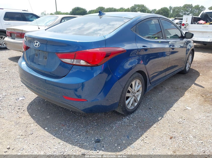 2015 Hyundai Elantra VIN KMHDH4AEXFU358148 IAAI salvage auction — THEFT, Salvage Title, sold $950 on 2026-07-22 (photo 4)