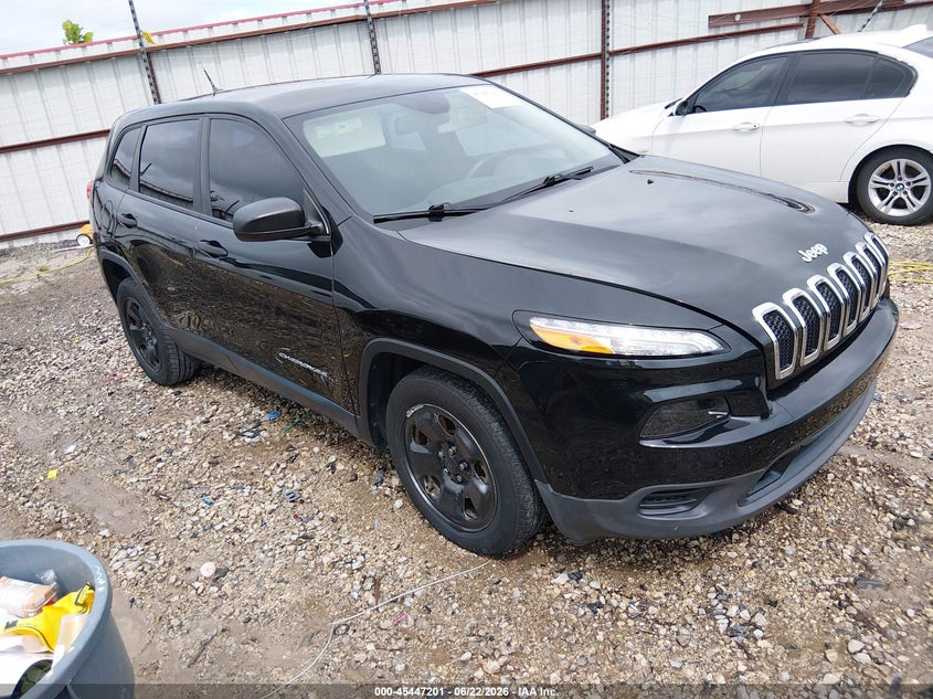 2016 Jeep Cherokee VIN 1C4PJLAB6GW282004 IAAI salvage auction — HAIL, Clear (Arkansas), sold $1,700 on 2026-07-18 (photo 1)