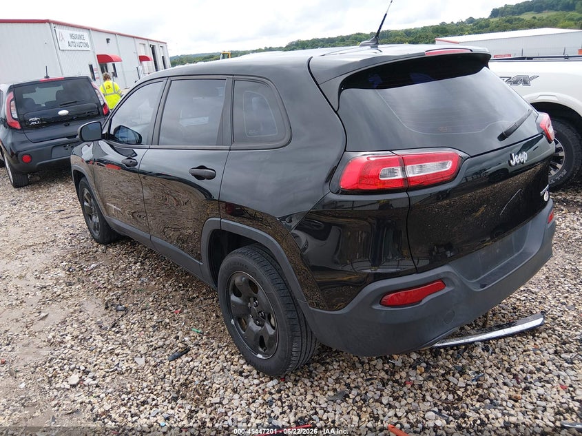 2016 Jeep Cherokee VIN 1C4PJLAB6GW282004 IAAI salvage auction — HAIL, Clear (Arkansas), sold $1,700 on 2026-07-18 (photo 3)