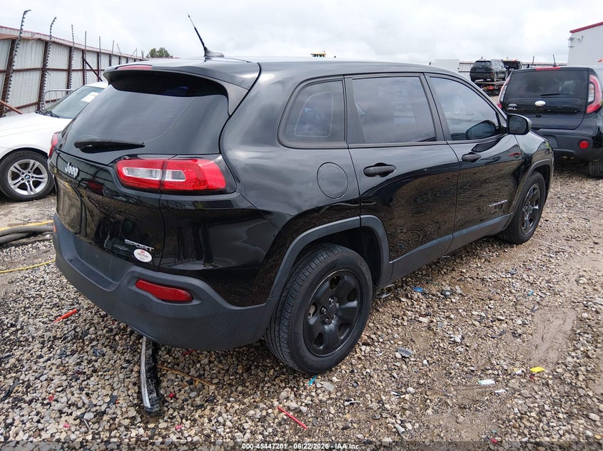 2016 Jeep Cherokee VIN 1C4PJLAB6GW282004 IAAI salvage auction — HAIL, Clear (Arkansas), sold $1,700 on 2026-07-18 (photo 4)