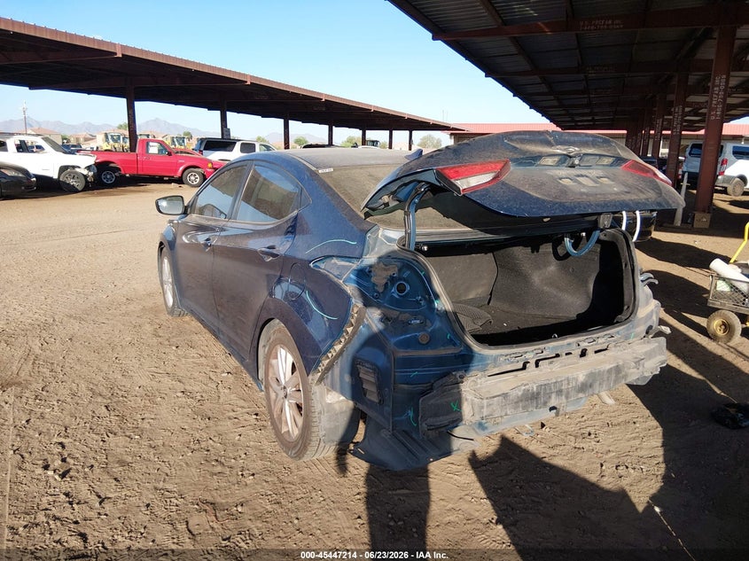 2015 Hyundai Elantra VIN KMHDH4AE3FU388334 IAAI salvage auction — REAR END, Salvage (Arizona), sold $1,800 on 2026-07-14 (photo 3)
