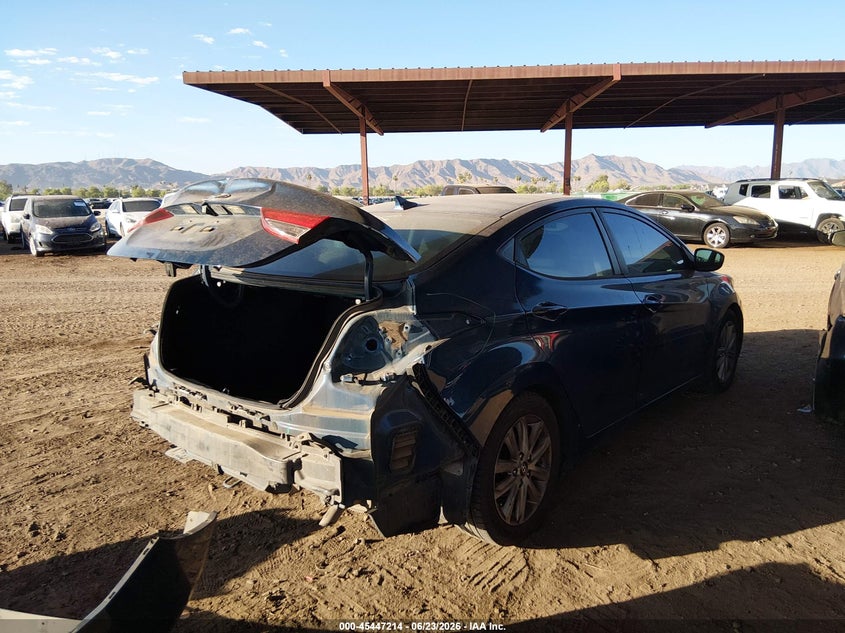 2015 Hyundai Elantra VIN KMHDH4AE3FU388334 IAAI salvage auction — REAR END, Salvage (Arizona), sold $1,800 on 2026-07-14 (photo 4)