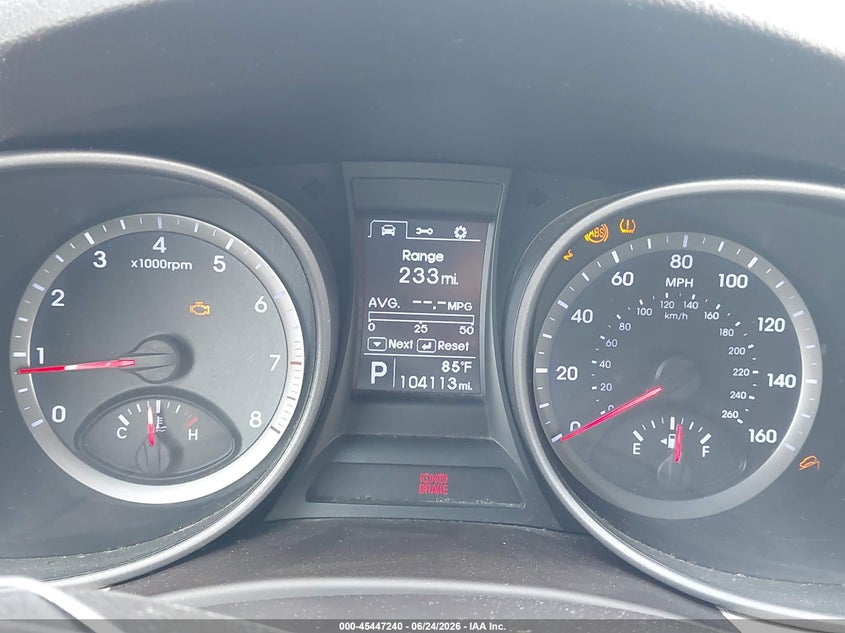 2014 Hyundai Santa fe VIN 5XYZU3LB1EG174042 IAAI salvage auction — UNKNOWN, Salvage (Mississippi), sold $2,100 on 2026-07-24 (photo 7)