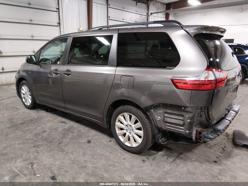 2016 Toyota Sienna VIN 5TDJK3DCXGS143887 IAAI salvage auction — REAR END, Salvage (Iowa), sold $1,050 on 2026-07-28 (photo 3)