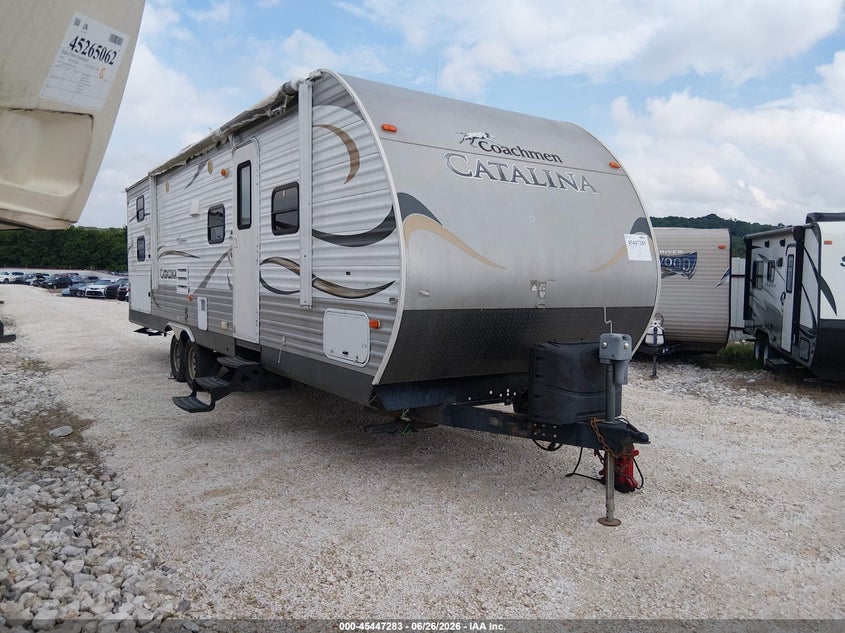 2014 Coachmen Catalina VIN 5ZT2CAUB6EA017113 IAAI salvage auction — HAIL, Clear (Arkansas), sold $1,500 on 2026-07-23 (photo 1)