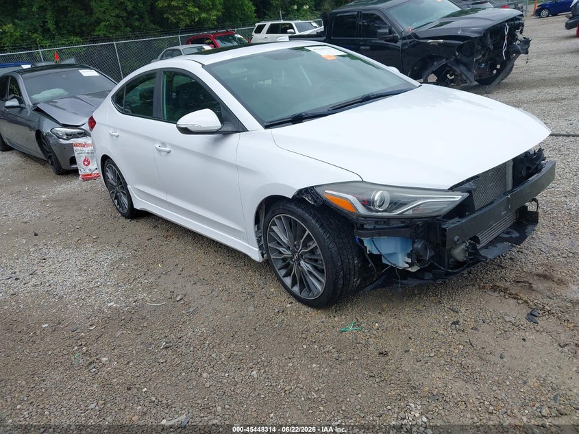 2017 Hyundai Elantra VIN KMHD04LB8HU325937 IAAI salvage auction — FRONT END, Salvage (Ohio), sold $4,200 on 2026-07-14 (photo 1)