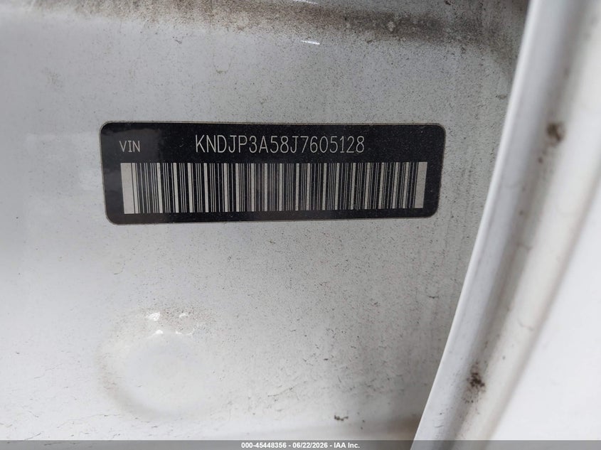 2018 Kia Soul VIN KNDJP3A58J7605128 IAAI salvage auction — FRONT END, Salvage (Pennsylvania), sold $2,000 on 2026-07-20 (photo 9)