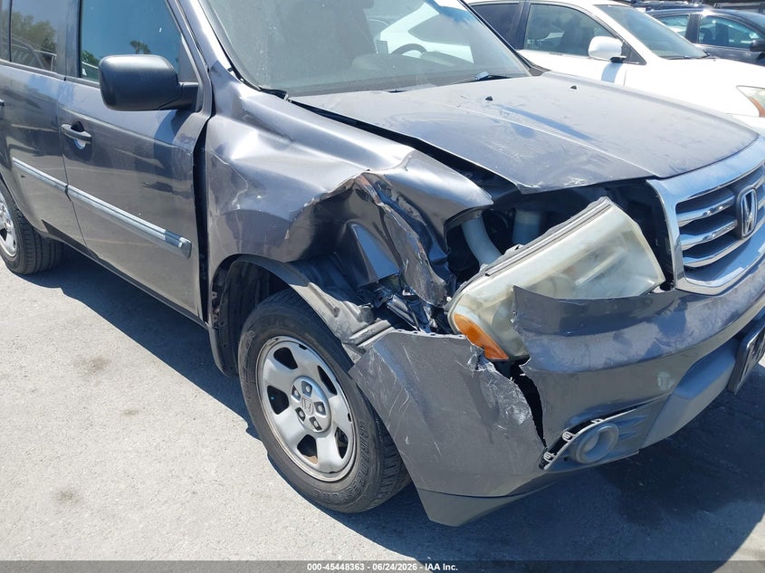 2014 Honda Pilot VIN 5FNYF3H23EB016484 IAAI salvage auction — RIGHT FRONT, Salvage (California), sold $4,000 on 2026-07-09 (photo 6)