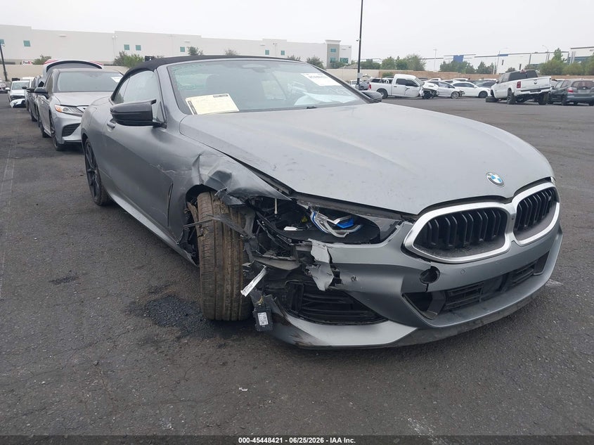2023 BMW M850i xDrive VIN WBAFY4C00PCM11345 — IAAI salvage auction photo