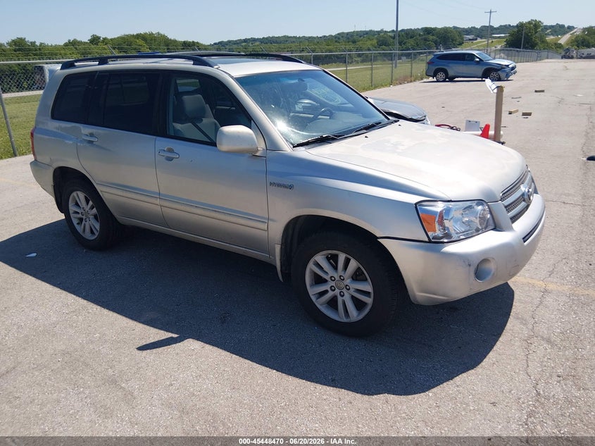 2007 Toyota Highlander hybrid VIN JTEHW21A870038537 IAAI salvage auction — NORMAL WEAR, Clear (Missouri), sold $600 on 2026-07-09 (photo 1)
