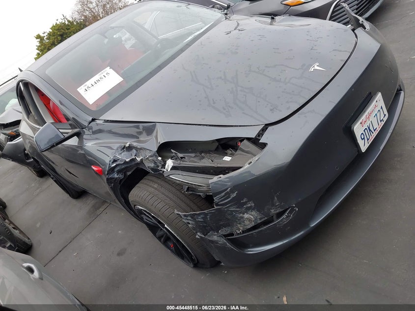 2022 Tesla Model y VIN 7SAYGDEE9NA020010 IAAI salvage auction — LEFT FRONT, Salvage Certificate (California), sold $9,700 on 2026-07-08 (photo 1)