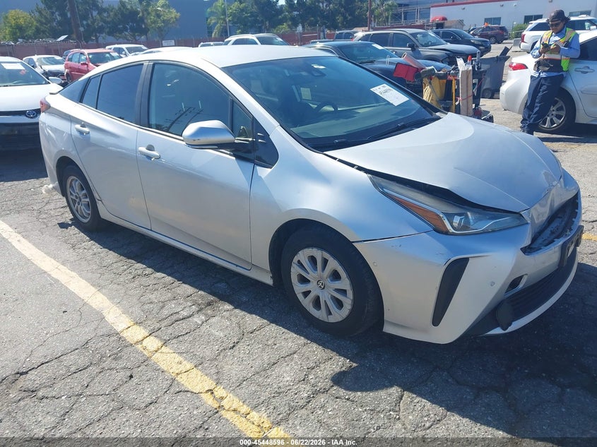 2020 Toyota Prius VIN JTDKARFU0L3112434 IAAI salvage auction — FRONT & REAR, Salvage (California), sold $7,225 on 2026-07-14 (photo 1)