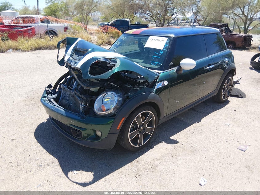2013 Mini VIN WMWSV3C56DT476144 IAAI salvage auction — FRONT & REAR, Salvage (Arizona), sold $325 on 2026-07-30 (photo 2)