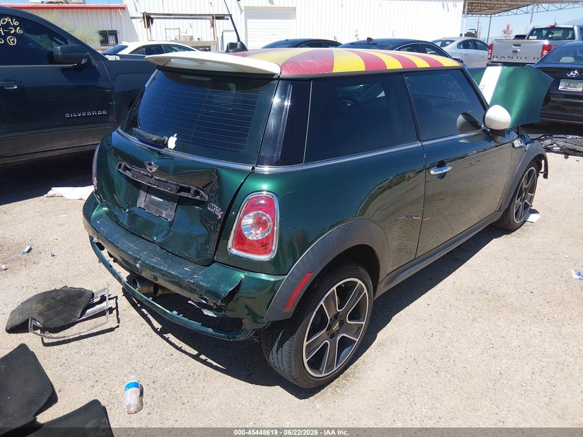 2013 Mini VIN WMWSV3C56DT476144 IAAI salvage auction — FRONT & REAR, Salvage (Arizona), sold $325 on 2026-07-30 (photo 4)