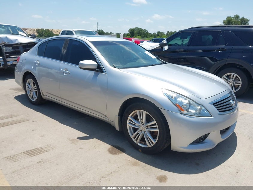 2012 Infiniti G VIN JN1DV6AP0CM811797 IAAI salvage auction — REAR END, Salvage (Texas), sold $25 on 2026-07-16 (photo 1)
