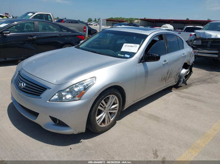2012 Infiniti G VIN JN1DV6AP0CM811797 IAAI salvage auction — REAR END, Salvage (Texas), sold $25 on 2026-07-16 (photo 2)