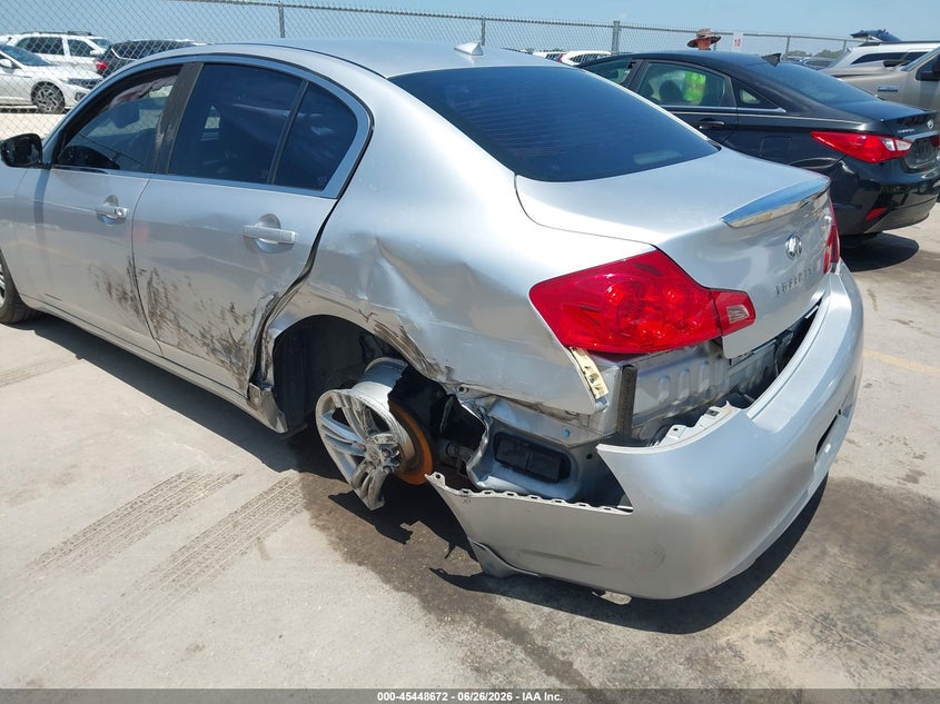 2012 Infiniti G VIN JN1DV6AP0CM811797 IAAI salvage auction — REAR END, Salvage (Texas), sold $25 on 2026-07-16 (photo 6)