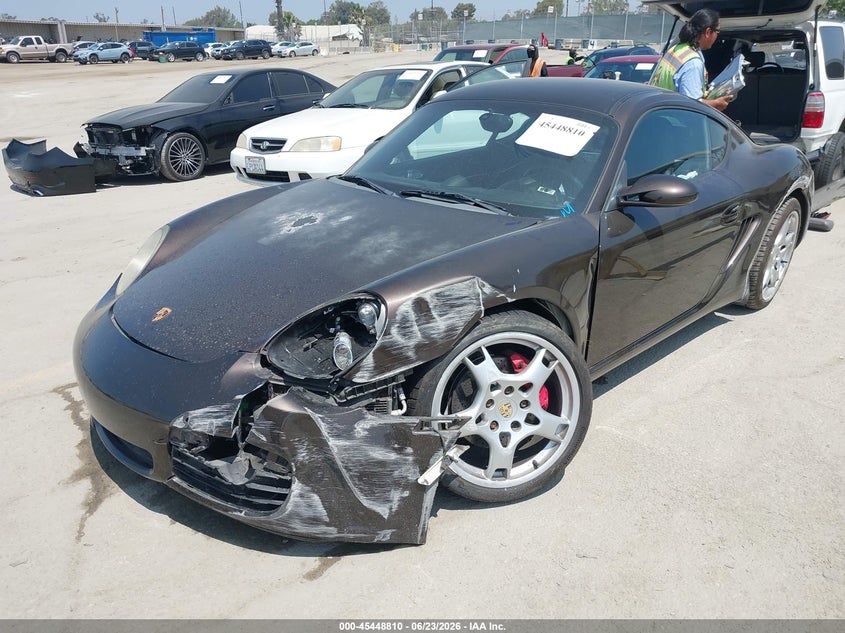 2008 Porsche Cayman VIN WP0AB29828U780722 IAAI salvage auction — LEFT FRONT, Salvage (California), sold $6,600 on 2026-07-09 (photo 2)