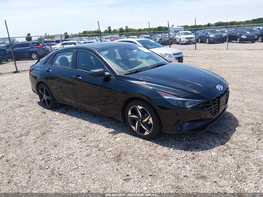 2023 Hyundai Elantra VIN KMHLS4AGXPU409664 IAAI salvage auction — STORM DAMAGE, Salvage (Illinois), sold $2,350 on 2026-07-29 (photo 1)