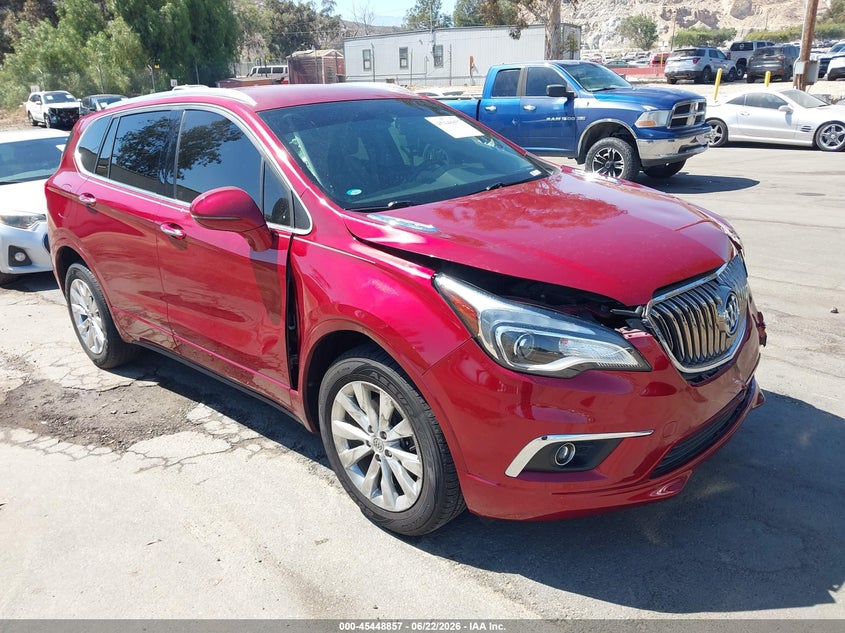2017 Buick Envision VIN LRBFXBSA6HD242091 IAAI salvage auction — FRONT END, Salvage (California), sold $1,250 on 2026-07-14 (photo 1)