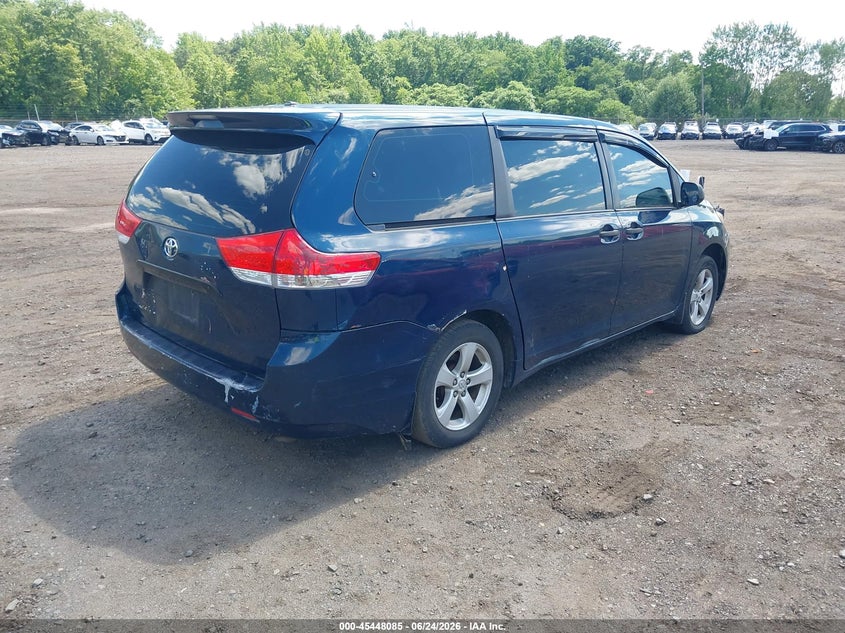2011 Toyota Sienna VIN 5TDKA3DC7BS007748 IAAI salvage auction — NORMAL WEAR, Clear (New York), sold $1,150 on 2026-07-08 (photo 4)