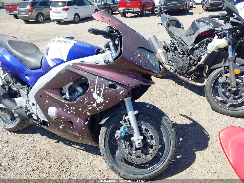 2004 Yamaha Yzf600 VIN JYA5AHE014A043705 IAAI salvage auction — NORMAL WEAR, Salvage (Arizona), sold $125 on 2026-07-28 (photo 1)