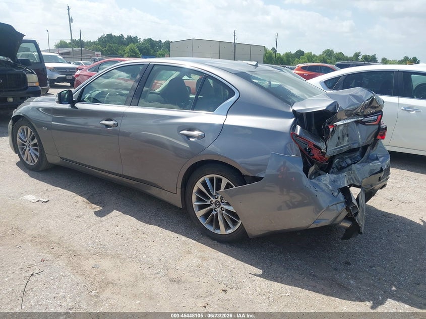 2018 Infiniti Q50 VIN JN1EV7AP3JM364583 IAAI salvage auction — REAR END, Salvage (Texas), sold $2,750 on 2026-07-29 (photo 3)