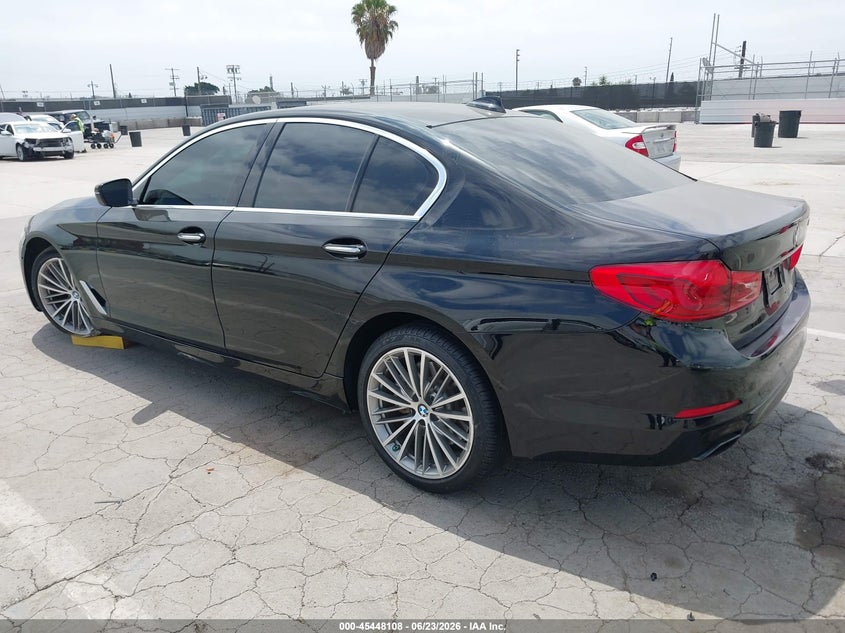 2018 BMW 5er VIN WBAJE5C56JWA97424 IAAI salvage auction — LEFT FRONT, Salvage Title, sold $10,800 on 2026-07-29 (photo 3)
