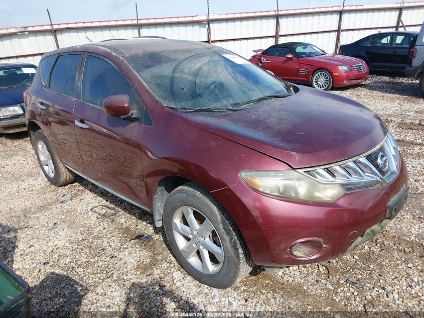 2010 Nissan Murano VIN JN8AZ1MW4AW104220 IAAI salvage auction — NORMAL WEAR, Clear (Arkansas), sold $425 on 2026-07-16 (photo 1)