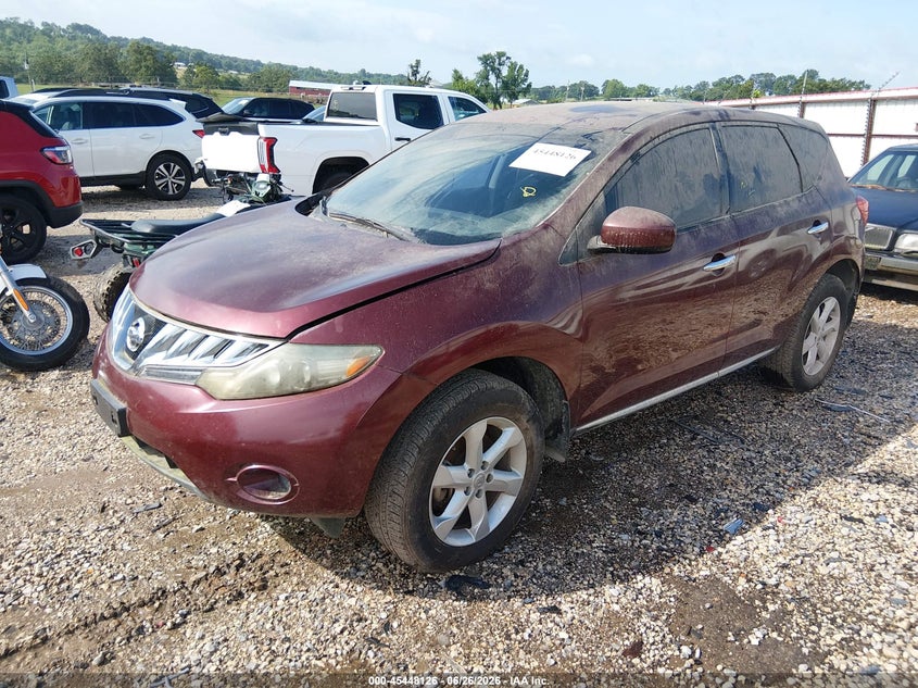 2010 Nissan Murano VIN JN8AZ1MW4AW104220 IAAI salvage auction — NORMAL WEAR, Clear (Arkansas), sold $425 on 2026-07-16 (photo 2)