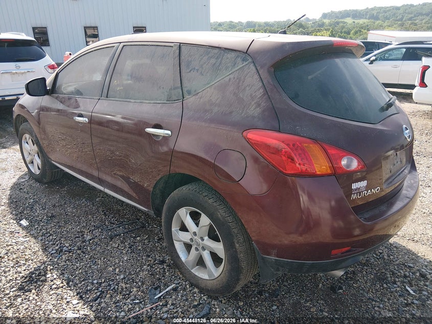 2010 Nissan Murano VIN JN8AZ1MW4AW104220 IAAI salvage auction — NORMAL WEAR, Clear (Arkansas), sold $425 on 2026-07-16 (photo 3)