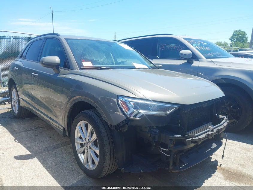 2020 Audi Q3 VIN WA1AECF38L1067429 IAAI salvage auction — FRONT END, Salvage Title, sold $6,100 on 2026-07-15 (photo 1)
