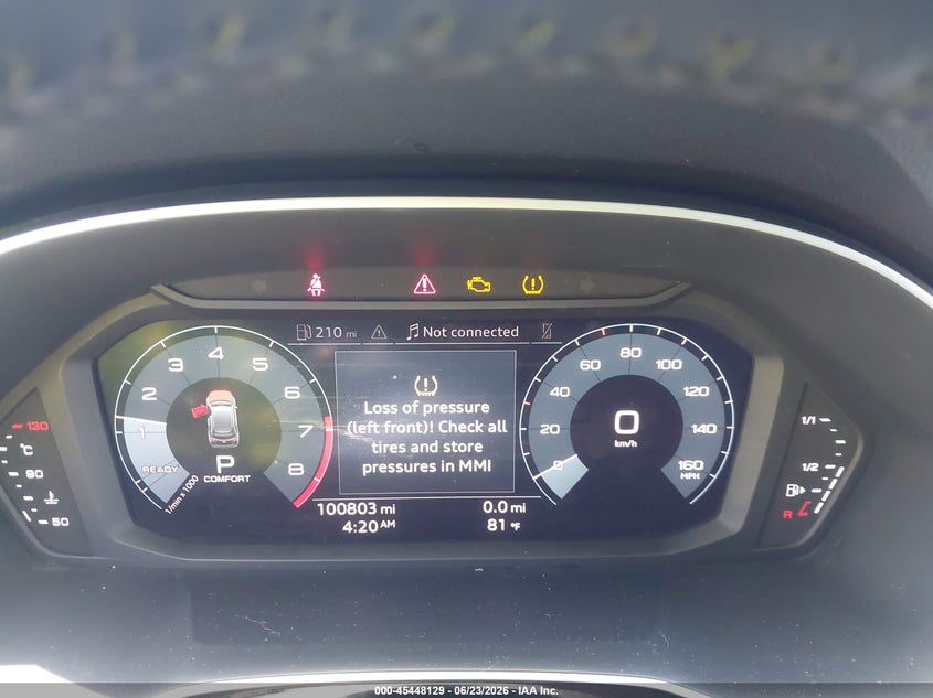 2020 Audi Q3 VIN WA1AECF38L1067429 IAAI salvage auction — FRONT END, Salvage Title, sold $6,100 on 2026-07-15 (photo 7)