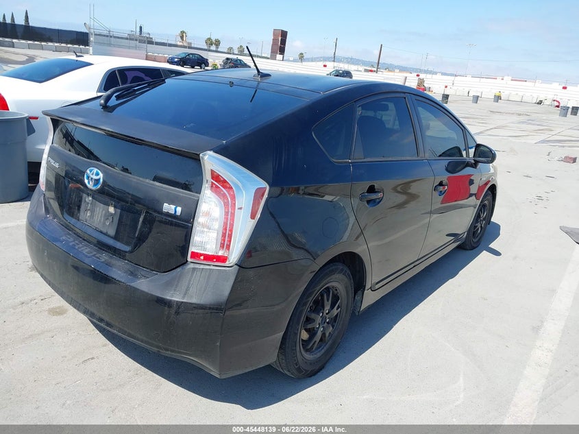 2013 Toyota Prius VIN JTDKN3DU4D5576241 IAAI salvage auction — REAR END, Clear - Dealer Only (California), sold $2,900 on 2026-07-15 (photo 4)
