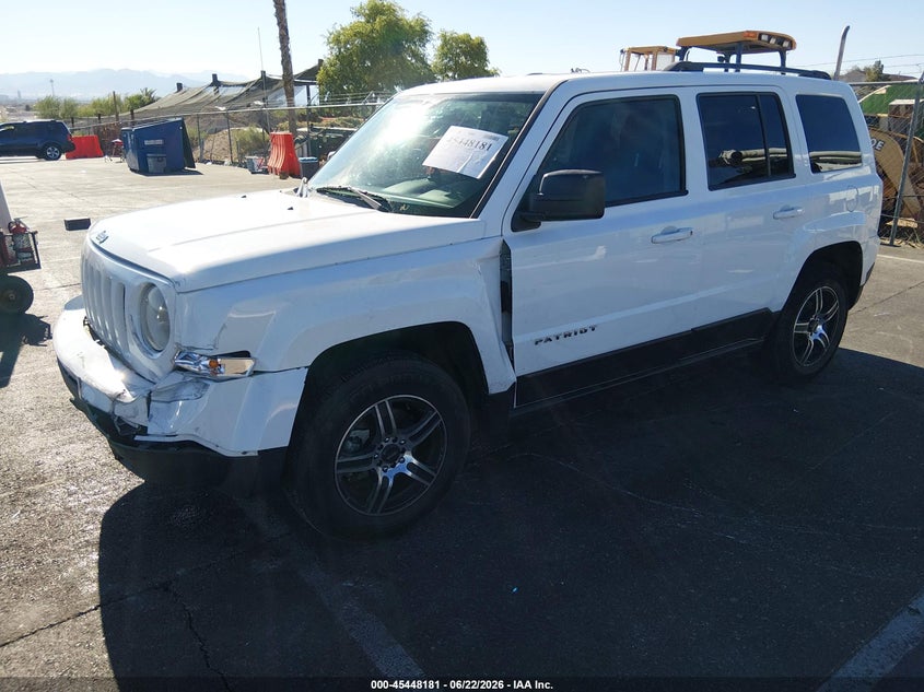 2016 Jeep Liberty (patriot) VIN 1C4NJPBA8GD588945 IAAI salvage auction — FRONT END, Salvage (Nevada), sold $800 on 2026-07-25 (photo 2)