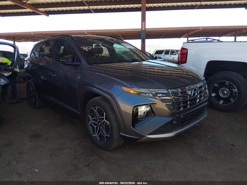 2024 Hyundai Tucson VIN KM8JFCD10RU165216 IAAI salvage auction — REAR END, Salvage Title, sold $12,100 on 2026-07-11 (photo 1)