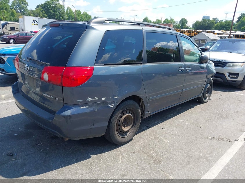 2008 Toyota Sienna VIN 5TDZK23C88S160753 IAAI salvage auction — NORMAL WEAR, Clear (North Carolina), sold $550 on 2026-07-30 (photo 4)