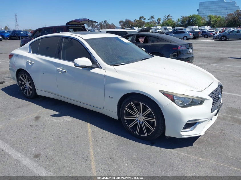 2019 Infiniti Q50 VIN JN1EV7AP7KM512025 IAAI salvage auction — THEFT, Salvage (California), sold $6,300 on 2026-07-09 (photo 1)