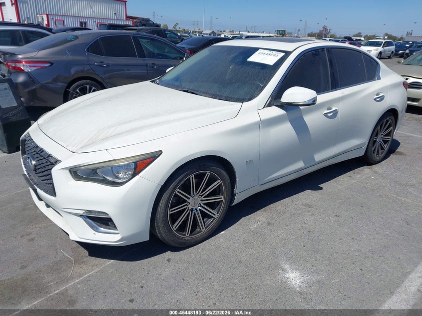 2019 Infiniti Q50 VIN JN1EV7AP7KM512025 IAAI salvage auction — THEFT, Salvage (California), sold $6,300 on 2026-07-09 (photo 2)