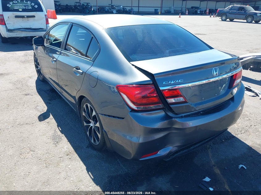 2013 Honda Civic VIN 19XFB2F89DE276137 IAAI salvage auction — REAR END, Salvage (California), sold $2,050 on 2026-07-05 (photo 3)