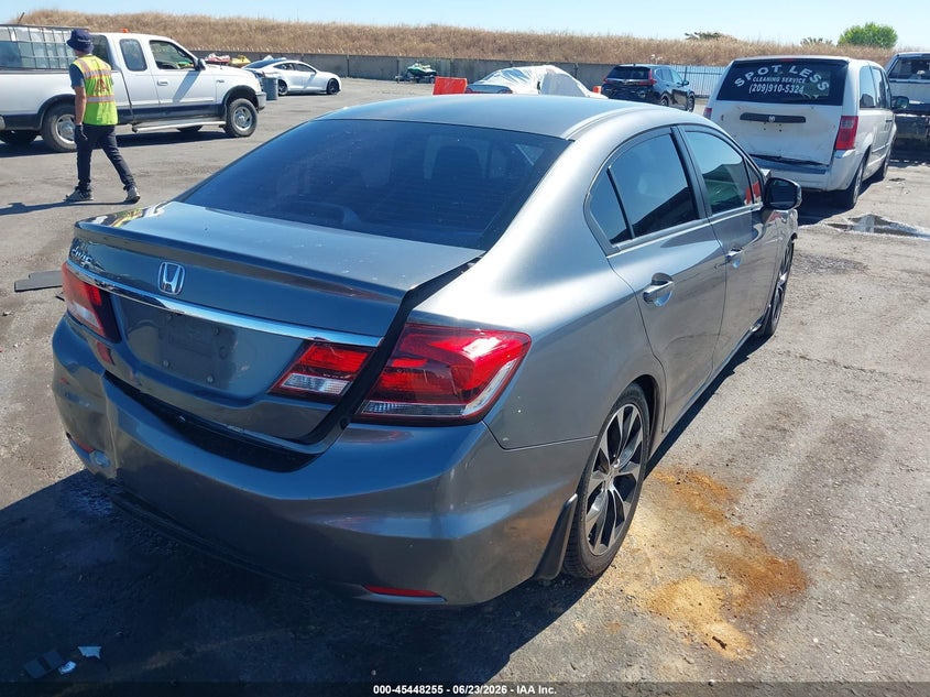 2013 Honda Civic VIN 19XFB2F89DE276137 IAAI salvage auction — REAR END, Salvage (California), sold $2,050 on 2026-07-05 (photo 4)